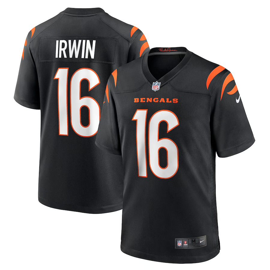 Men Cincinnati Bengals #16 Trenton Irwin Nike Black Game Player NFL Jersey